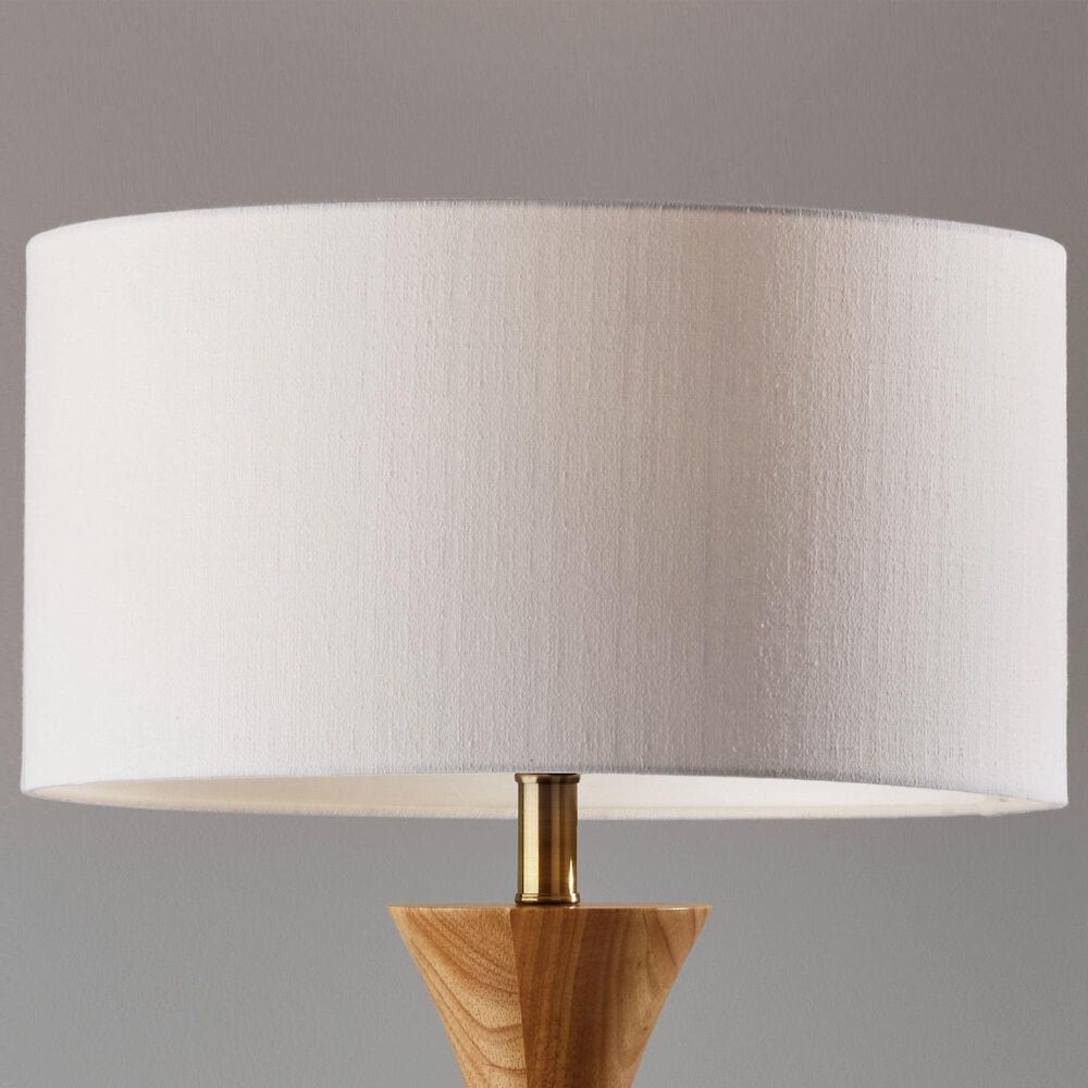 Adesso Rebecca Floor Lamp in Natural and Antique Brass, , large