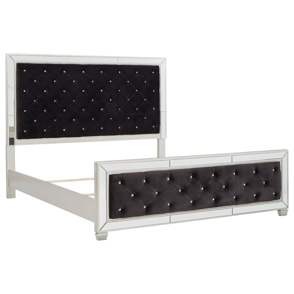 Signature Design by Ashley Lindenfield California King Upholstered Bed in Black, , large