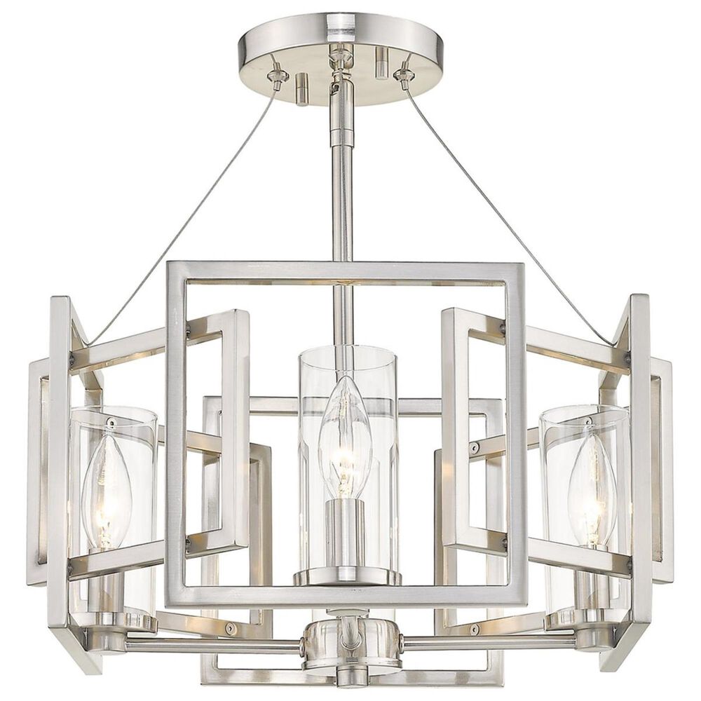 Golden Lighting Marco Convertible Semi Flush in Pewter, , large