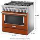 KitchenAid 36" Slide-In Gas True Convection Range with Self-Cleaning in Scorched Orange, , large