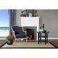 Baxton Studio Charlemagne Accent Chair in Grey and Black, , large