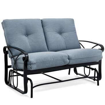 Winston Palazzo Patio Glider Loveseat in Canvas Haze, , large