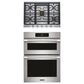 Frigidaire Professional Professional 2-Piece Kitchen Package with 30" Microwave Combination Wall Oven and 30" Gas Cooktop in Stainless Steel, , large