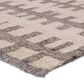 Jaipur Hadi Emir 9" x 12" Feather Gray, Bungee Cord and Almond Milk Area Rug, , large