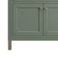 James Martin Vanities Chicago 36" Single Bathroom Vanity in Smokey Celadon with Single Hole 3 cm White Zeus Quartz Top and Rectangular Sink, , large