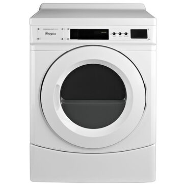 Whirlpool 27" Commercial Electric Front-Load Dryer in White, , large