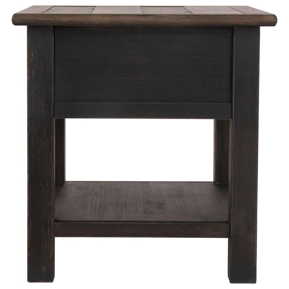 Ashley Tyler Creek Rectangular End Table in Grayish Brown/Black, , large