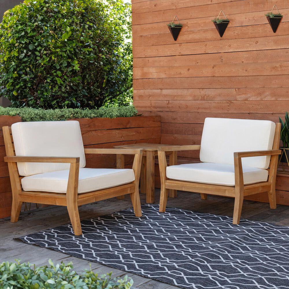 Linon Home Decor Carenen Patio Arm Chair in White, , large