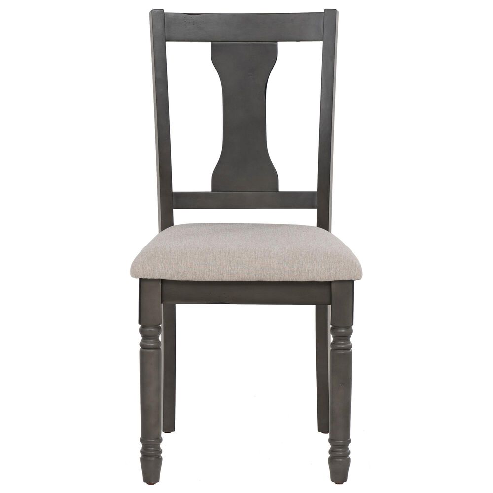 Linon Home Decor Willow Side Chair in Dark Grey, , large