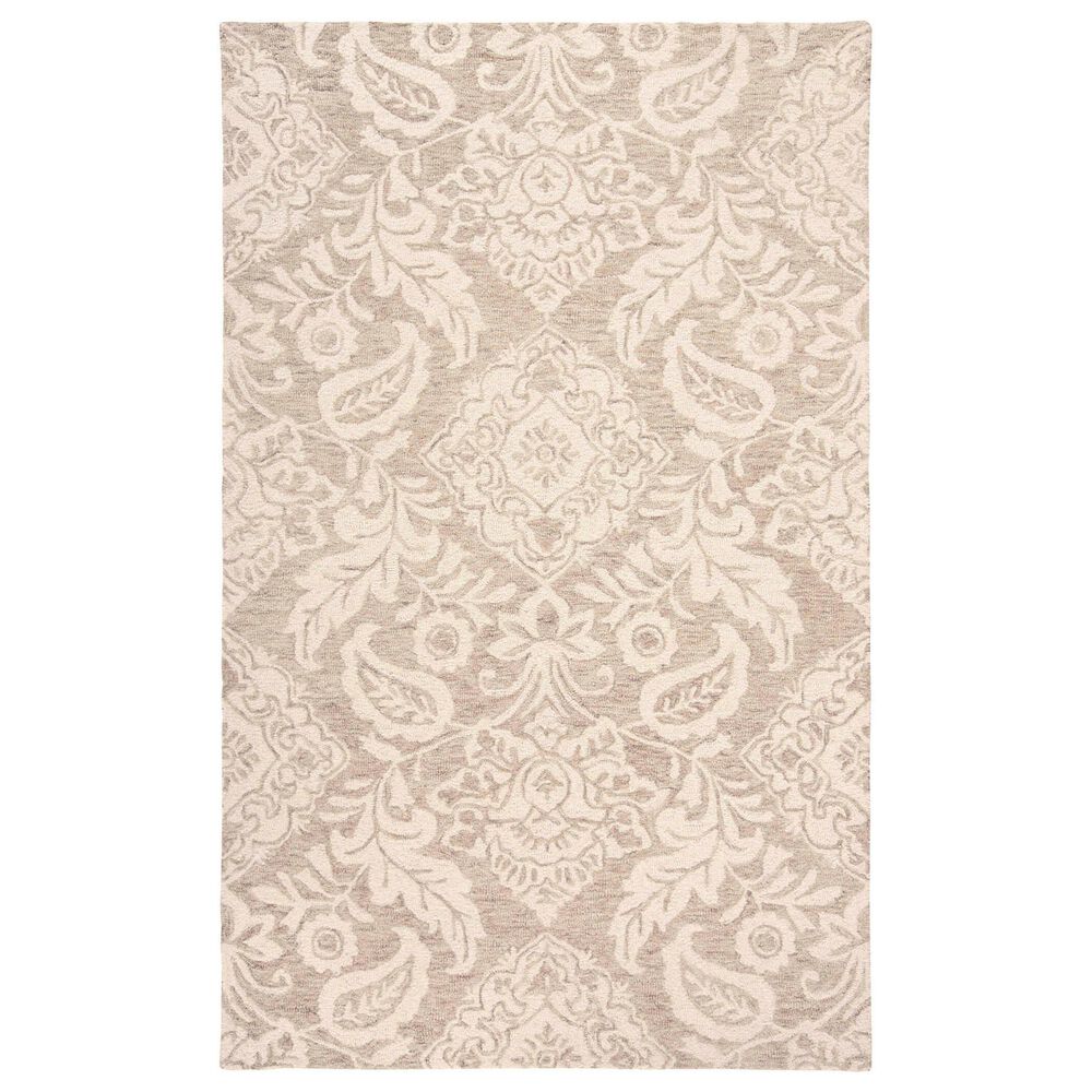 Feizy Belfort 2" x 3" Taupe and Ivory Area Rug, , large