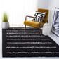 Safavieh Venus Shag VNS604Z 4" x 6" Black and Ivory Area Rug, , large