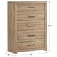 Riva Ridge Modern Loft 5-Drawer Chest in Khaki, , large