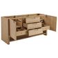 James Martin Vanities Solene 72" Double Bathroom Vanity in Seaside Oak with 3 cm Eternal Jasmine Pearl Quartz Top and Rectangular Sinks, , large