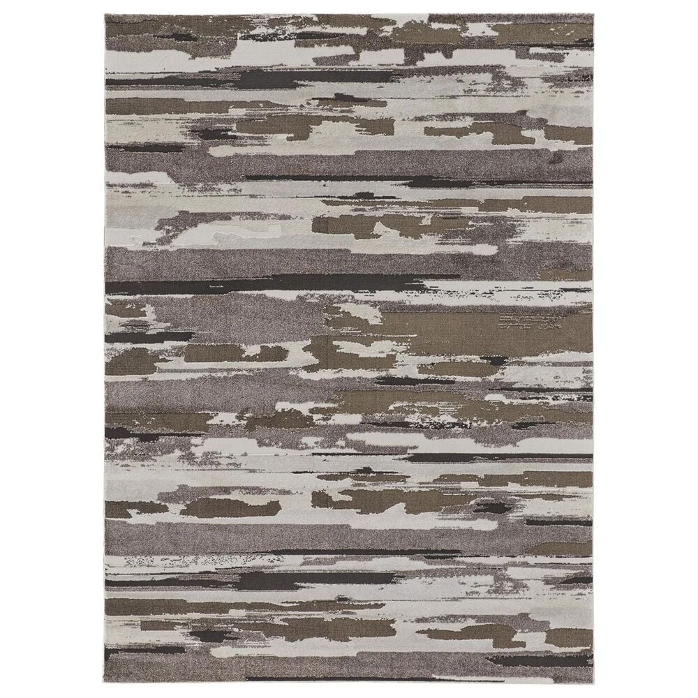 Feizy Vancouver 4" x 6" Brown Area Rug, , large