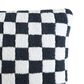 Sunday Citizen Checkerboard 20" Square Throw Pillow in Midnight and Clear White, , large