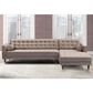Blue River Somerset Right Sectional Sofa in Taupe Velvet and Gold, , large