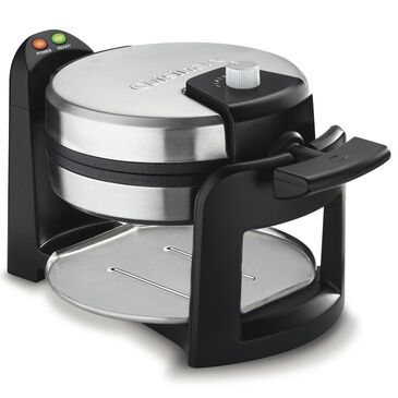 Cuisinart Belgian Round Flip Waffle Maker in Stainless Steel and Black, , large
