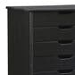 Linon Home Decor Cary 8-Drawer Rolling Cart in Black, , large
