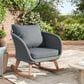 Hearth and Haven Outdoor Rocking Chair with Wooden Frame in Gray, , large