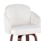 LumiSource Dahlia Swivel Counter Stool with Black Velvet Upholstery in Walnut and Chrome (Set of 2), , large