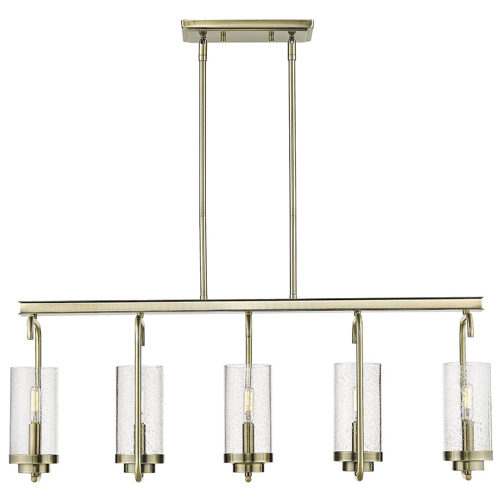 Golden Lighting Holden 5-Light Linear Pendant in Aged Brass, , large
