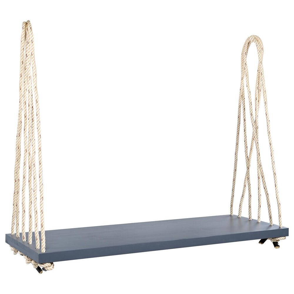 Hearth and Haven Topmax Outdoor Hanging Porch Swing Bench with Beige Cushion in Gray, , large
