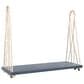 Hearth and Haven Topmax Outdoor Hanging Porch Swing Bench with Beige Cushion in Gray, , large