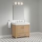 37B Alanya 36" Single Bathroom Vanity in Warm Oak with White Composite Stone Top, , large