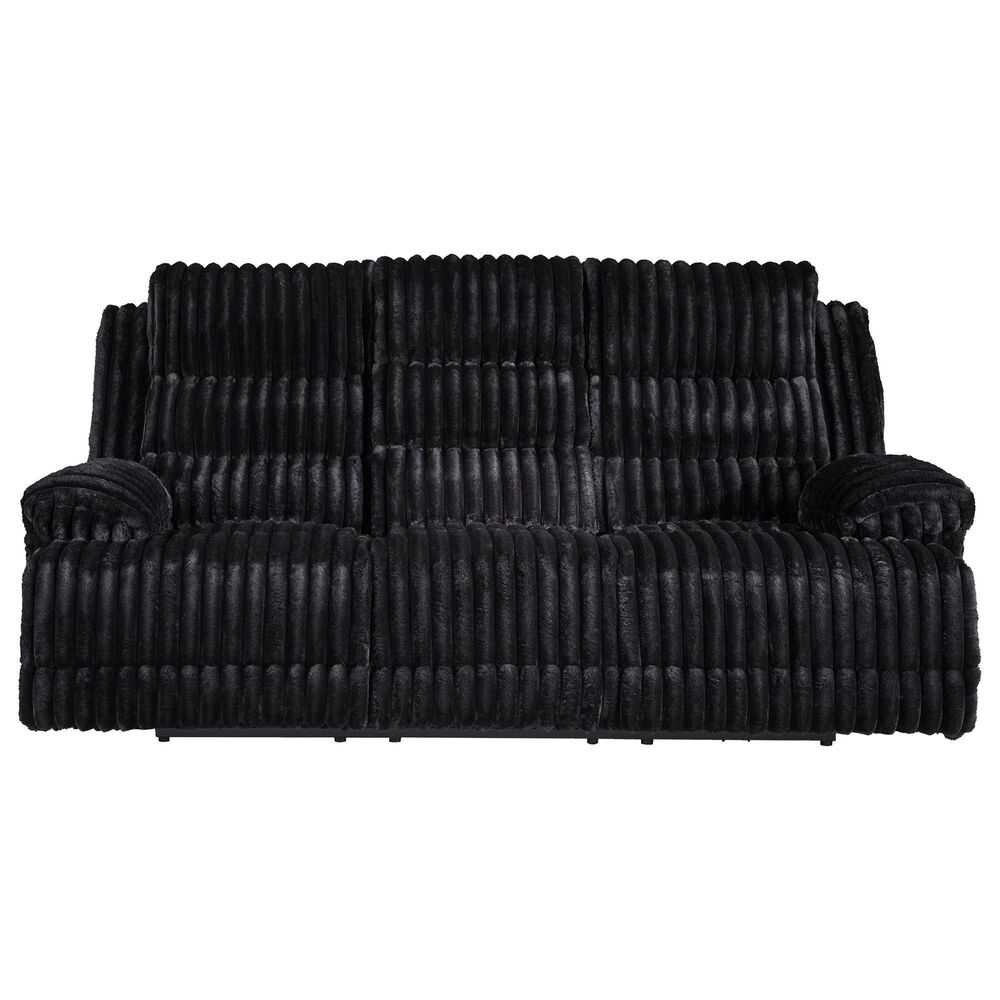 Ashley Rhines Falls Power Reclining Sofa in Onyx, , large