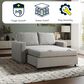 Lifestyle Solutions Tyler Convertible Sofa in Light Grey, , large