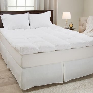 Timberlake Down and Duck Feather Gusset 4" King Mattress Topper, , large