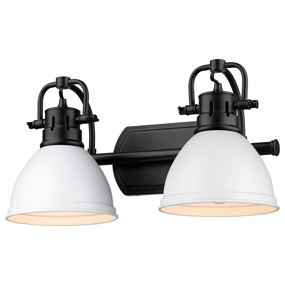 Golden Lighting Duncan 2-Light Bath Vanity in Matte Black and Matte White, , large