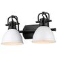 Golden Lighting Duncan 2-Light Bath Vanity in Matte Black and Matte White, , large