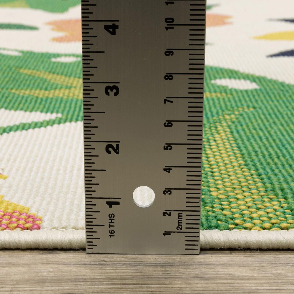 Oriental Weavers Havana HAV02 Ivory and Multicolor 1'10" x 7'3" Indoor/Outdoor Runner, , large