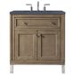 James Martin Vanities Chicago 30" Single Bathroom Vanity in Whitewashed Walnut with 3 cm Charcoal Soapstone Quartz Top and Rectangular Sink, , large