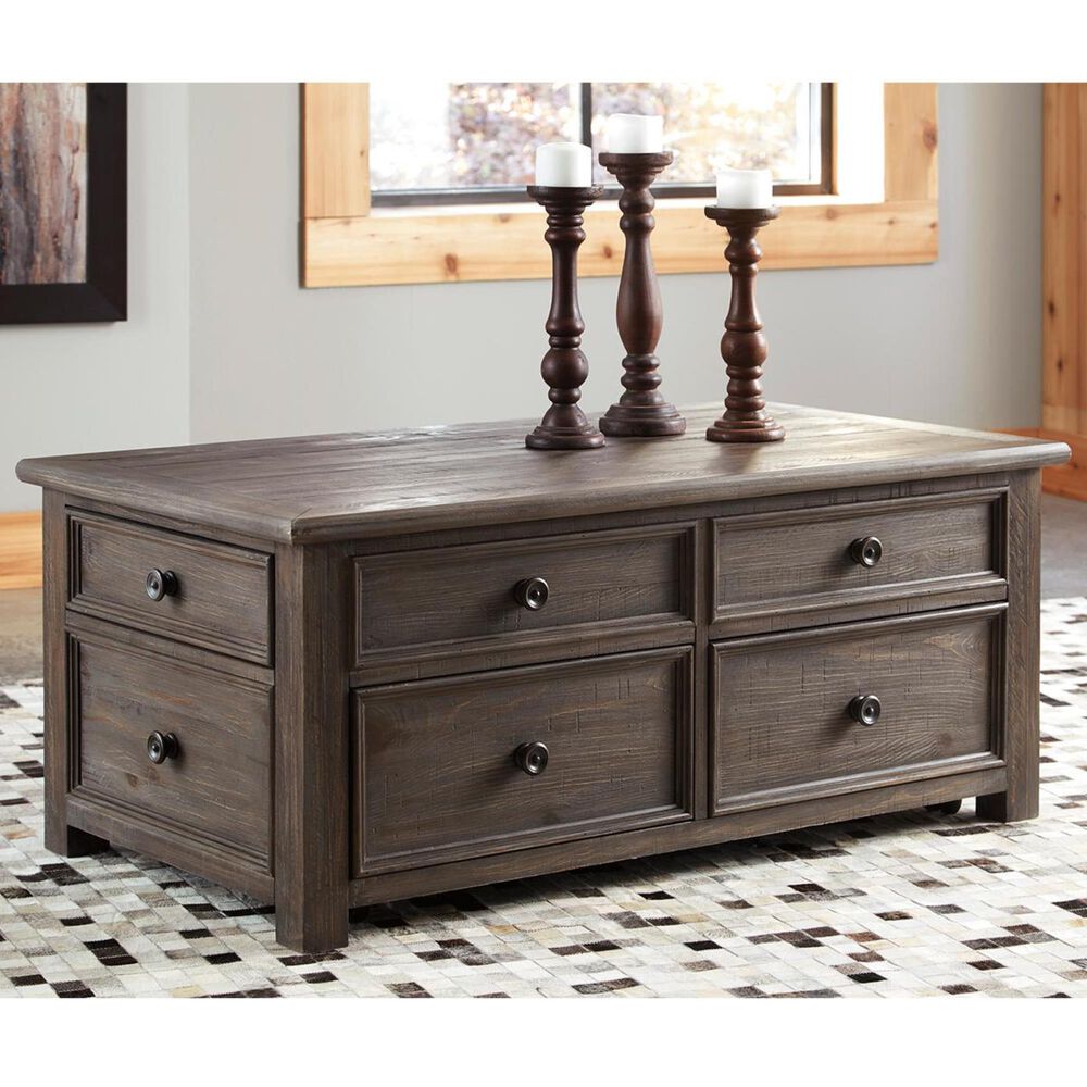 Signature Design by Ashley Wyndahl Lift Top Cocktail Table in Rustic Brown, , large