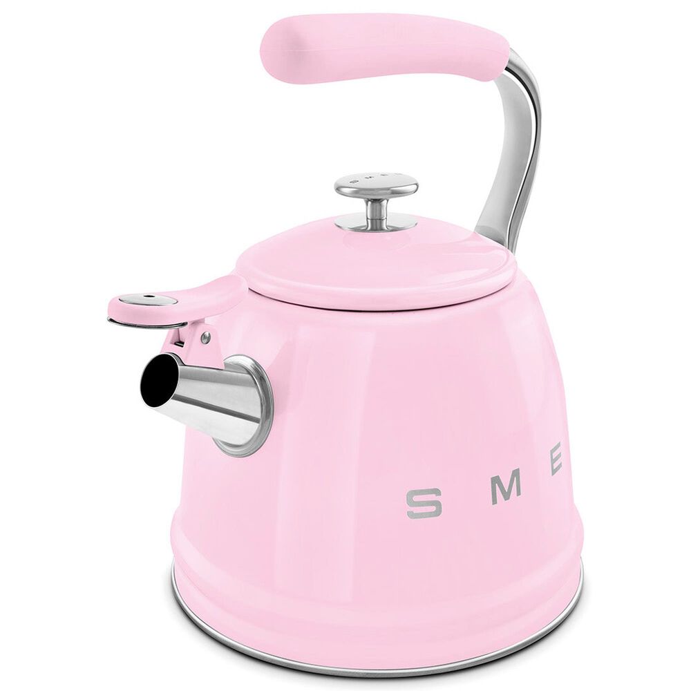SMEG Retro Style 10-Cup Whistling Kettle in Pink, , large