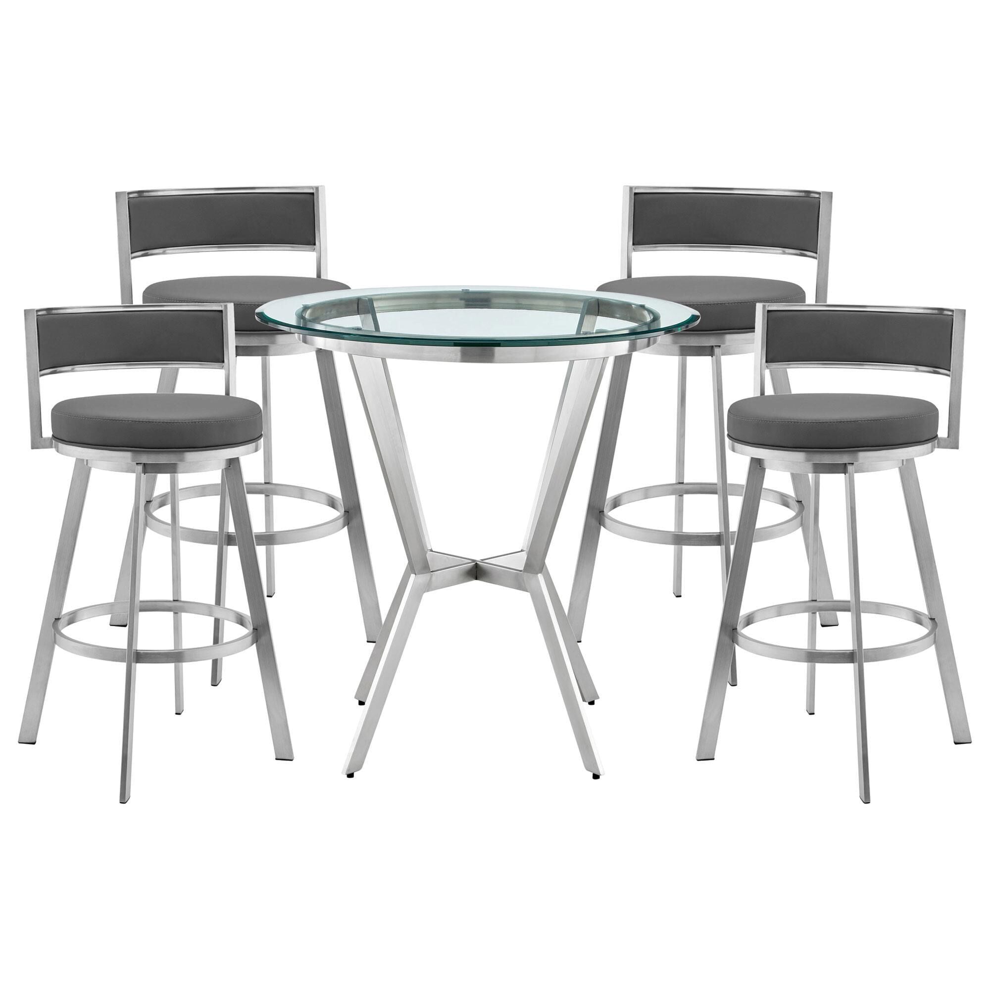 Stainless steel sale pub table set