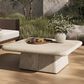 Four Hands Cava Outdoor Coffee Table in Textured Sand Concrete, , large
