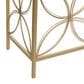 Maple and Jade 32" Console Table with Glass Top in Gold, , large