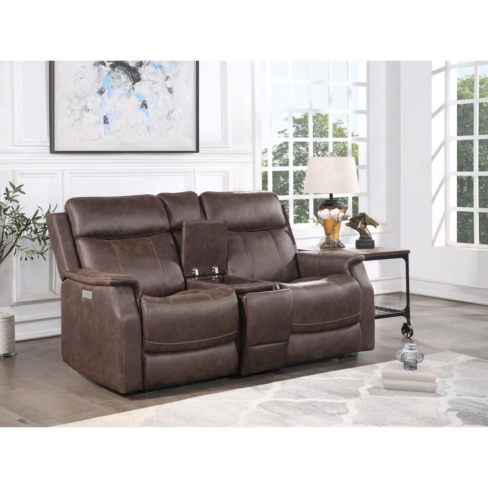 Steve Silver Valencia Power Recliner Console in Walnut, , large