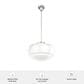 Hunter Saddle Creek 16" 1-Light Pendant with White Shade in Brushed Nickel, , large