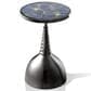 Furniture of America Gleam Round End Table in Black Nickel and Gold, , large
