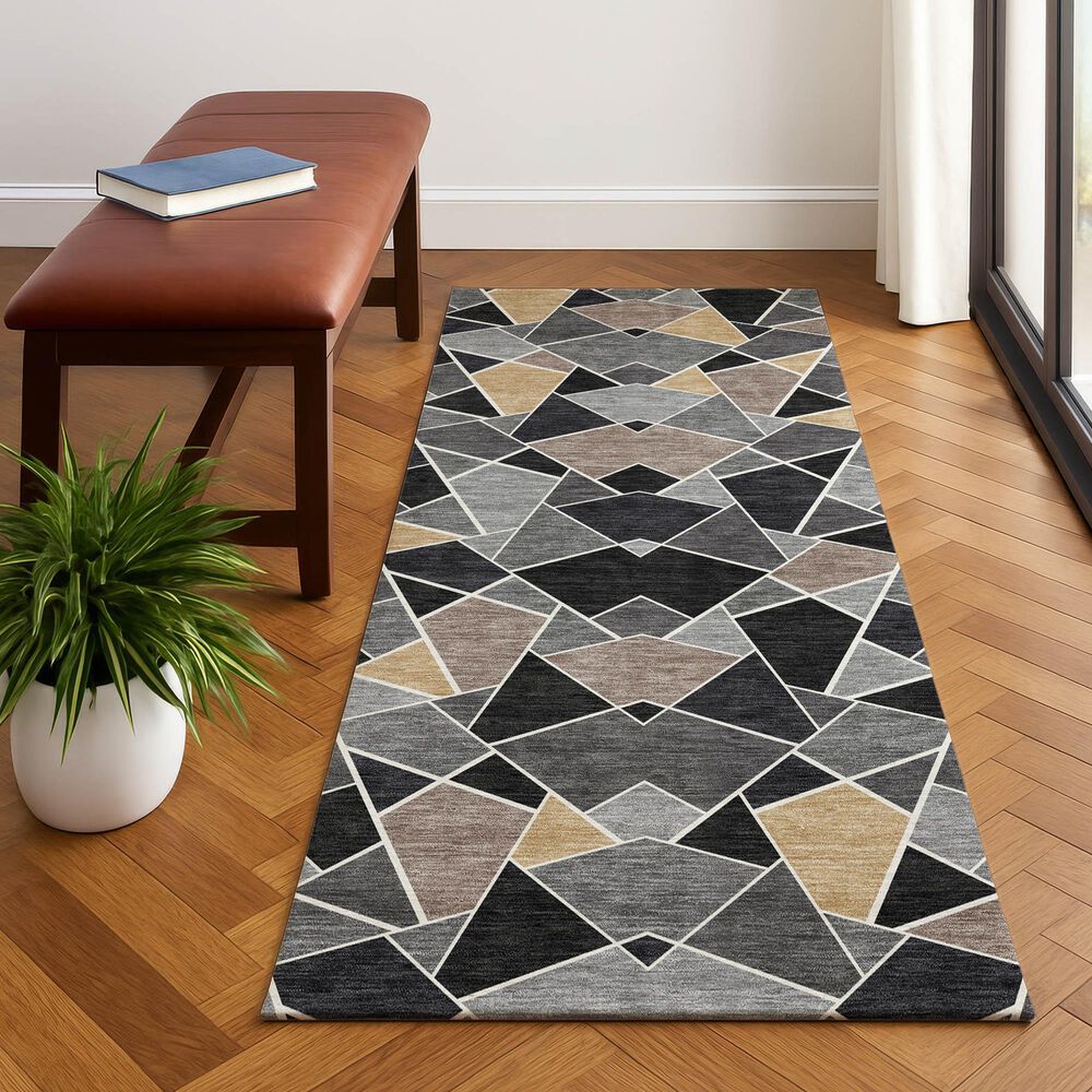 Dalyn Rug Company Kenner KN8 Black 2'3" x 7'6" Runner, , large