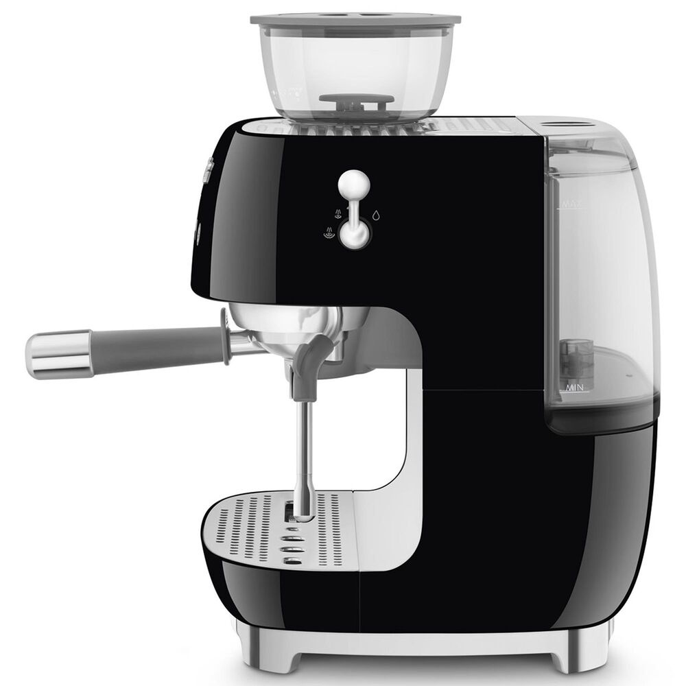 Smeg Espresso Manual Coffee Machine with Grinder in Black, , large