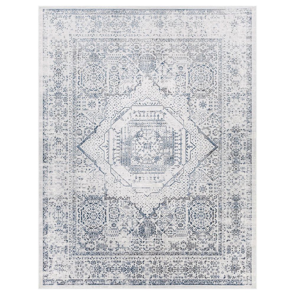 Surya Aisha AIS-2318 2" x 2"11" Charcoal, Gray, Off-White and Dark Blue Area Rug, , large