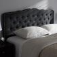 Baxton Studio Lucy King Panel Headboard in Dark Grey, , large