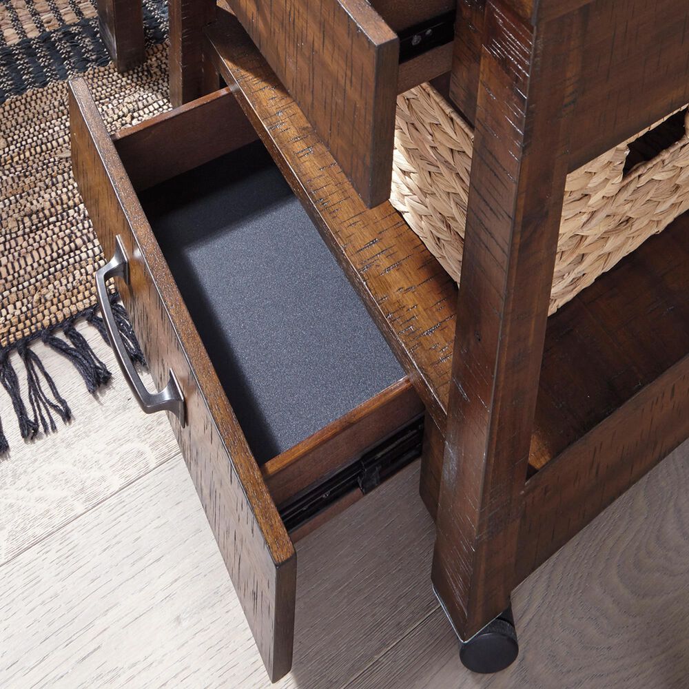 Ashley Baldridge 3-Piece Office Desk Set in Rustic Brown, , large