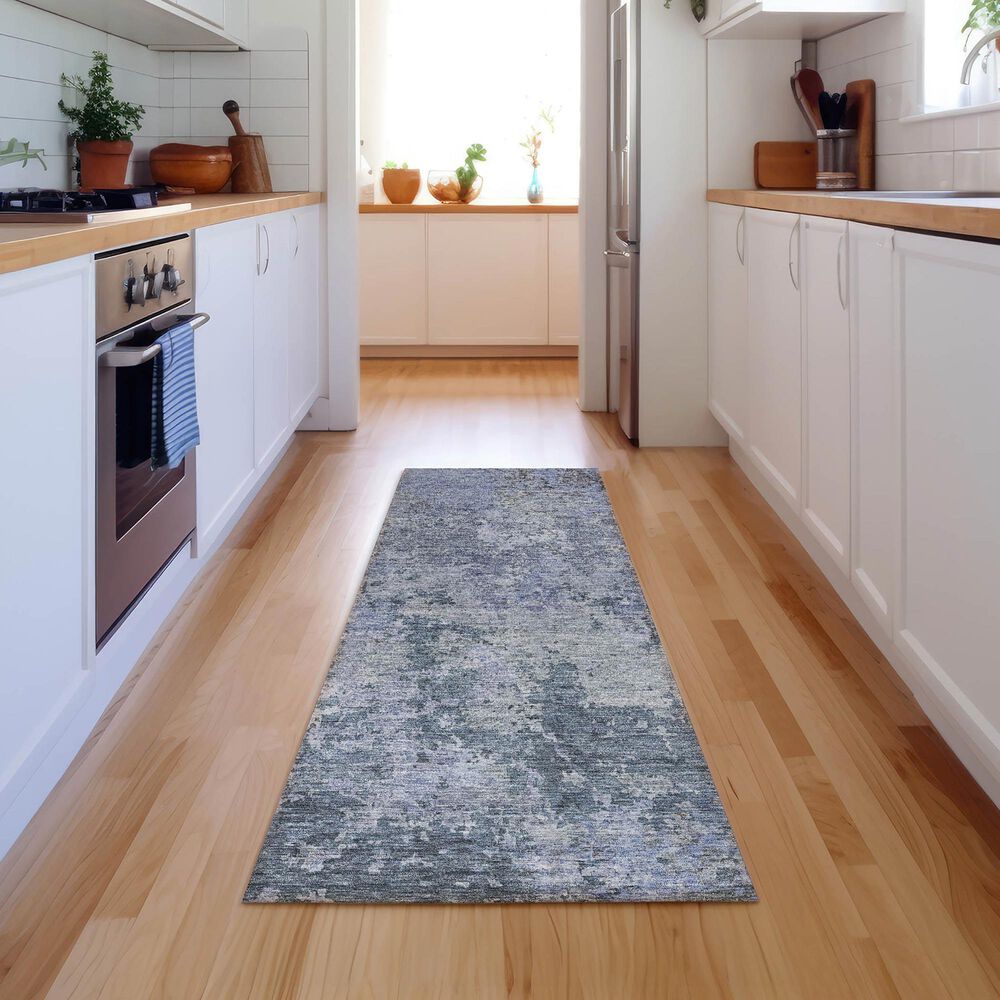 Dalyn Rug Company Bresca 2&#39;3&quot; x 7&#39;6&quot; Blue Indoor/Outdoor Runner, , large