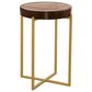 Bassett Mirror Company Marilee Accent Table in Vibrant Red and Sleek Brushed Gold, , large